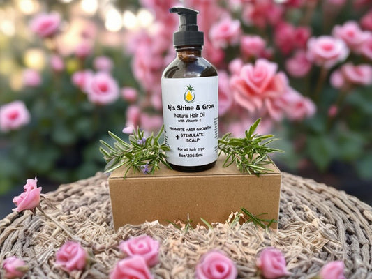8 oz Bottle Aj's Shine & Grow Natural Hair Oil