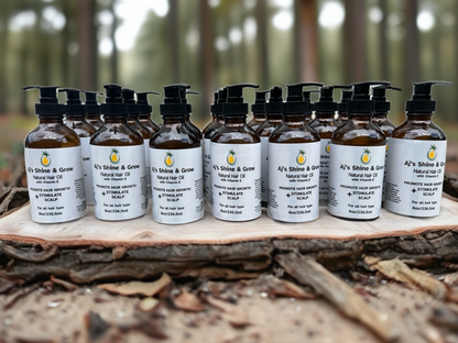 8 oz Bottle Aj's Shine & Grow Natural Hair Oil