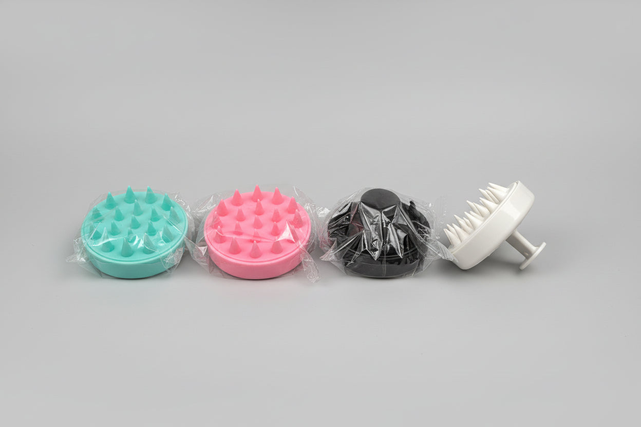 Silicone Scalp Scrubber for Hair Growth & Dandruff Removal, One-Piece, Non-Slip Handle, Soft Bristles, Wet/Dry Shower Scalp Exfoliator for All Hair Types