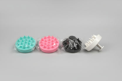 Silicone Scalp Scrubber for Hair Growth & Dandruff Removal, One-Piece, Non-Slip Handle, Soft Bristles, Wet/Dry Shower Scalp Exfoliator for All Hair Types